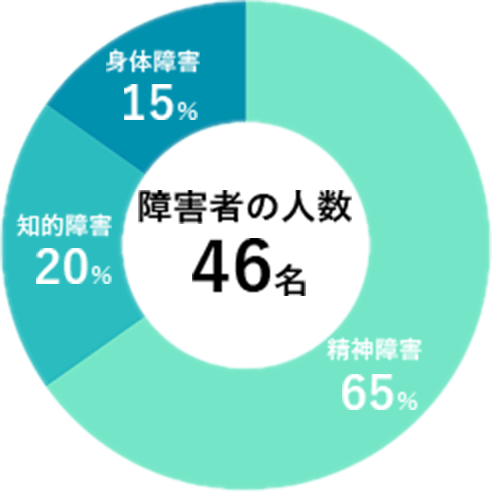 障害者の人数：46名